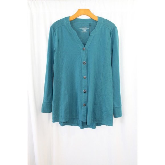 neon buddha Tops - Neon Buddha Womens Teal Feeling Festive Shirt S NWT FLAW